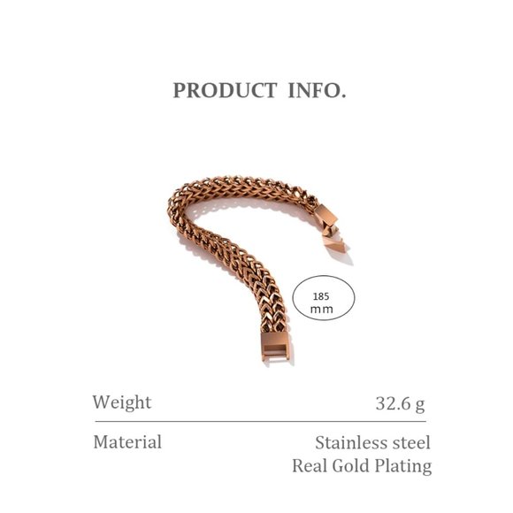 NEW 18K Gold Plated Chunky Chain Link Bracelet - Picture 2 of 2